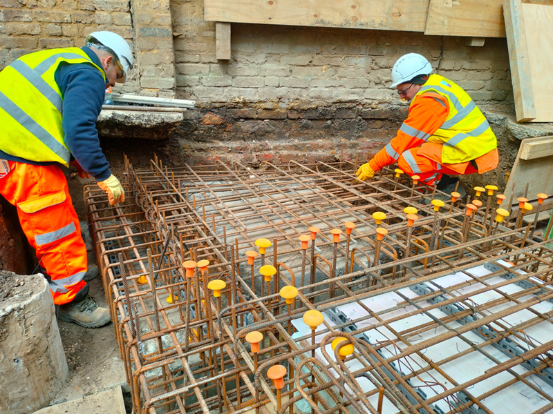 Team members inspecting